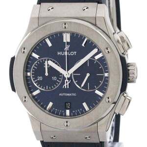 HUBLOT Classic Fusion Titanium Blue Mens Watch 521.NX.7170.LR Polished